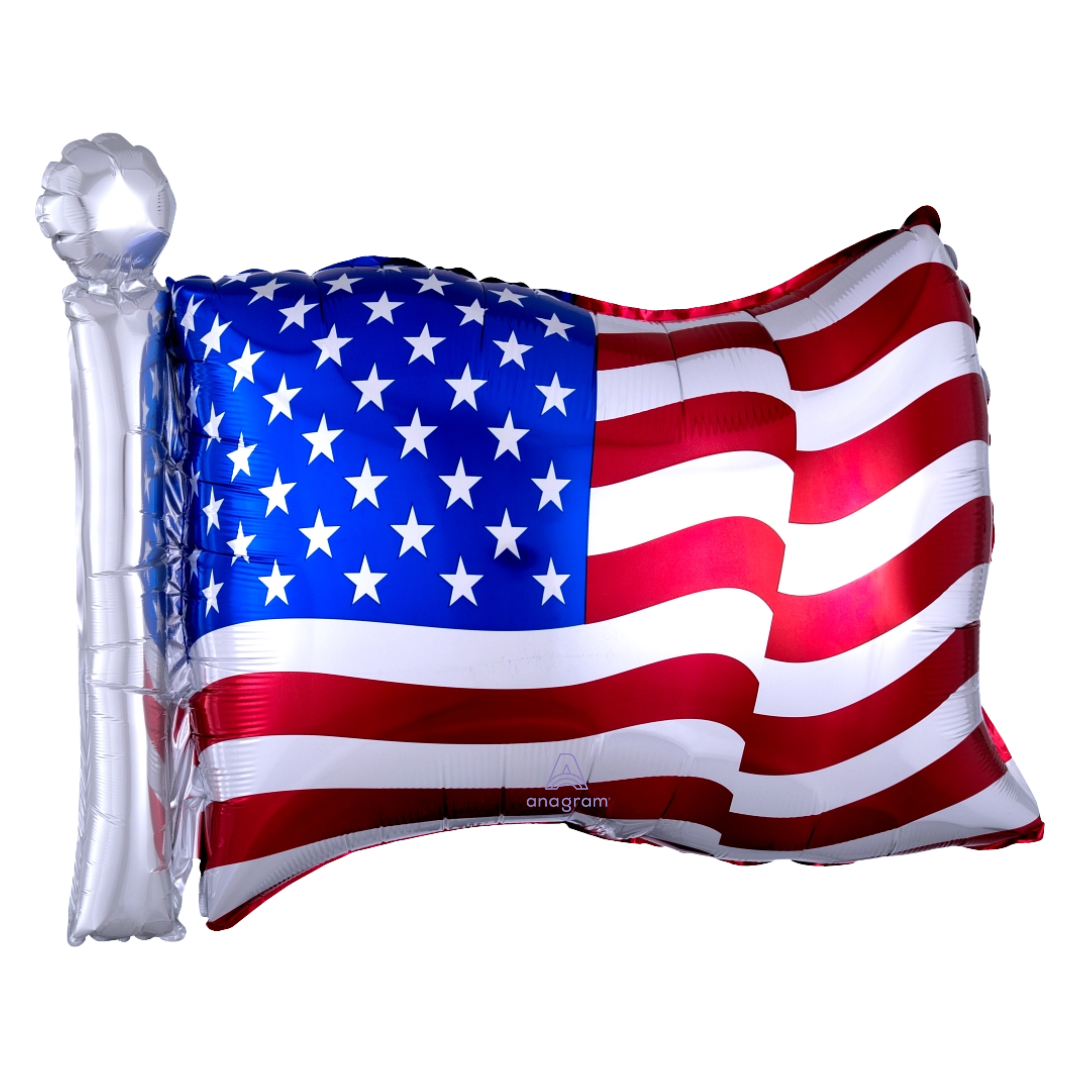 26" Anagram American Flag Foil Balloon