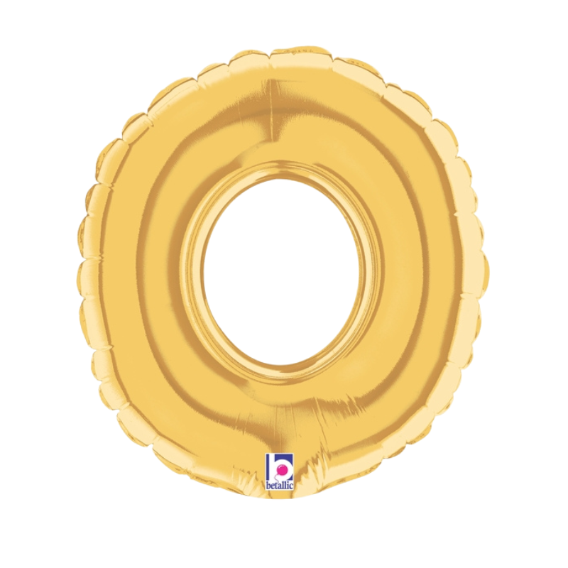 7" Betallic Gold Number Megaloons Foil Air-Fill Balloon | Numbers 0-9