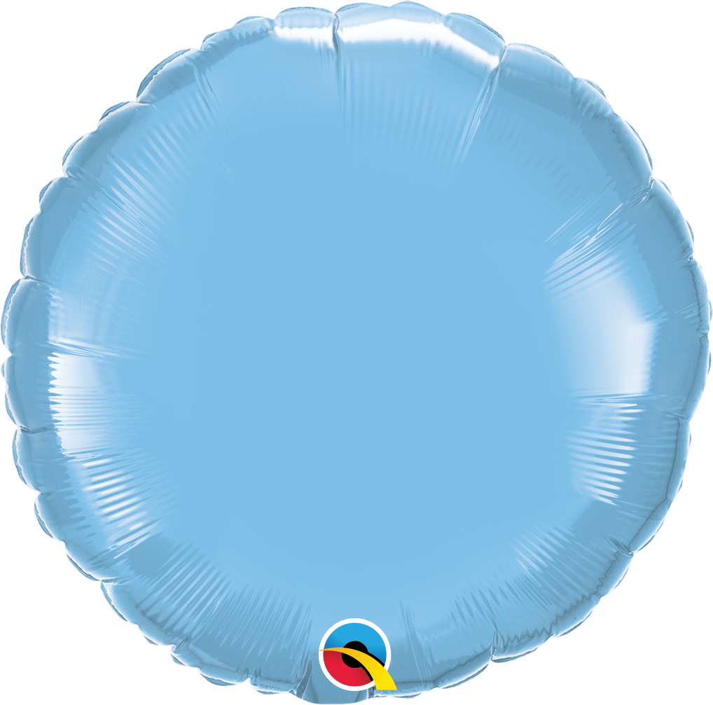18" Qualatex Pale Blue Round Foil Balloon | Buy 5 Or More, Save 20%