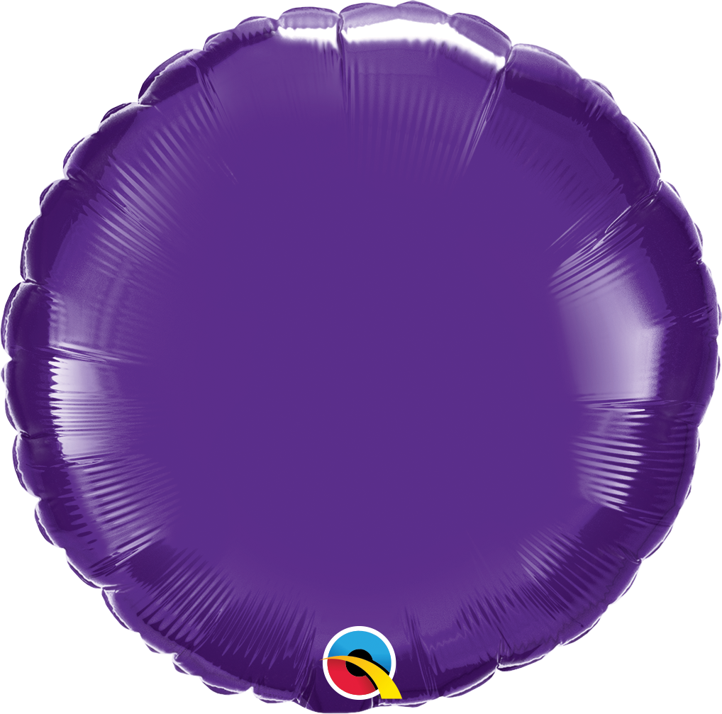 9" Qualatex Purple Round Foil Airfill Balloon | Buy 5 Or More, Save 20%