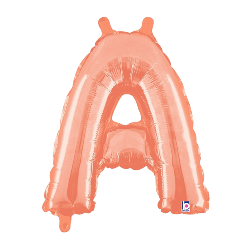 14" Betallic Rose Gold Letter Megaloons Jr. Foil Balloon | Letters A-Z