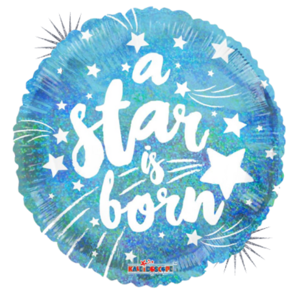 Globo de lámina holográfica de 9" | 18" A Star Is Born | Compre 5 o más Ahorre 20%