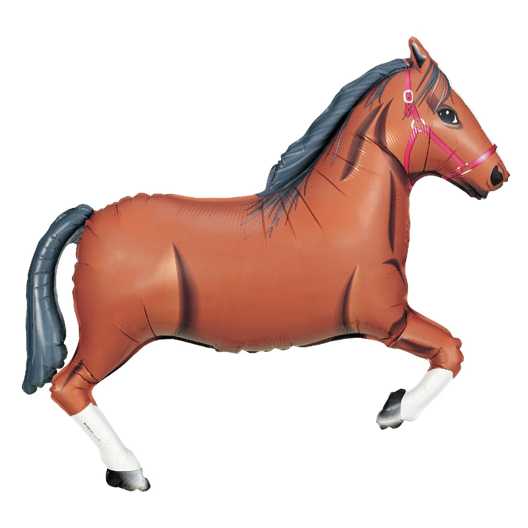 34" Betallic Brown Horse Foil Balloon