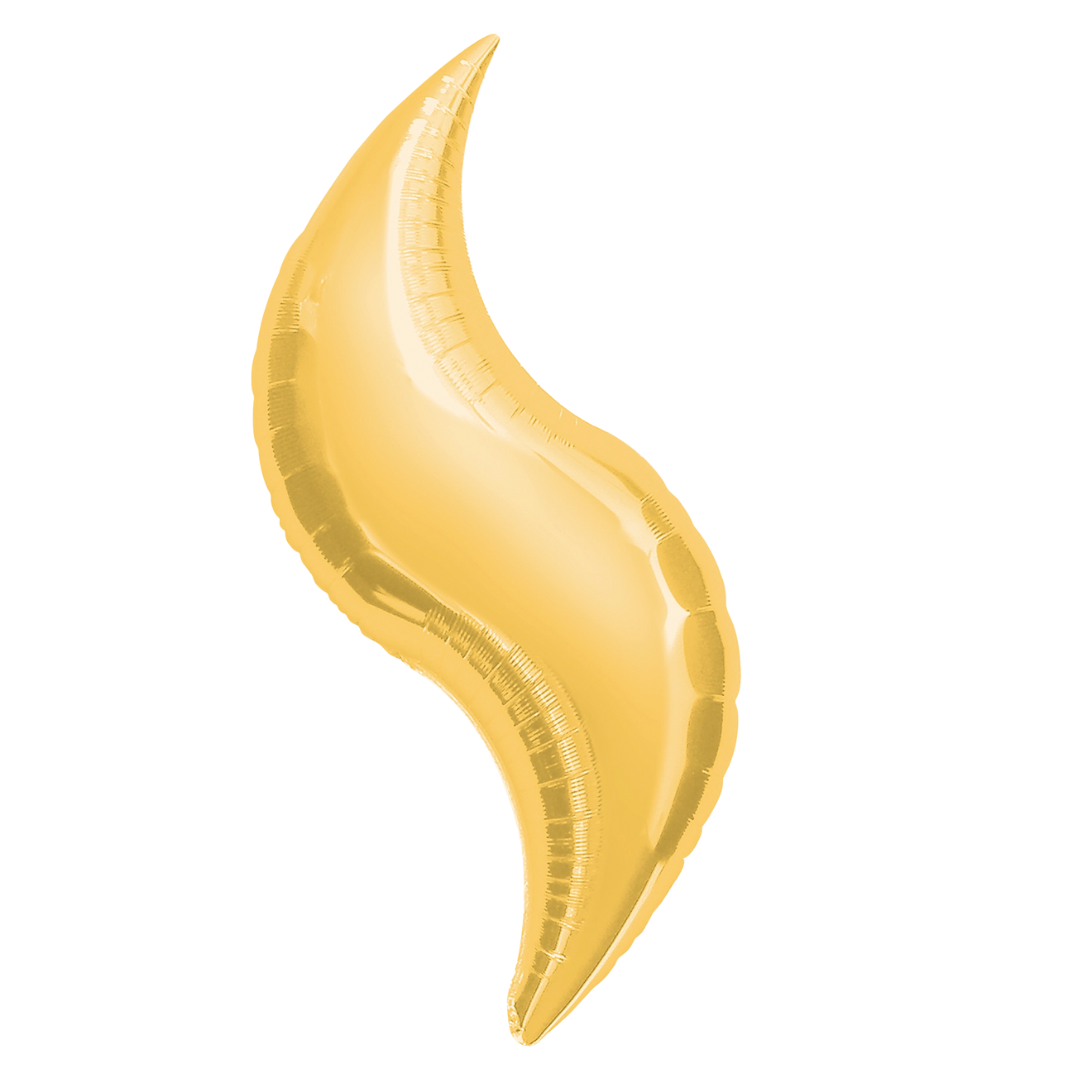 42" Anagram Gold Curve Foil Balloons | 3 Count