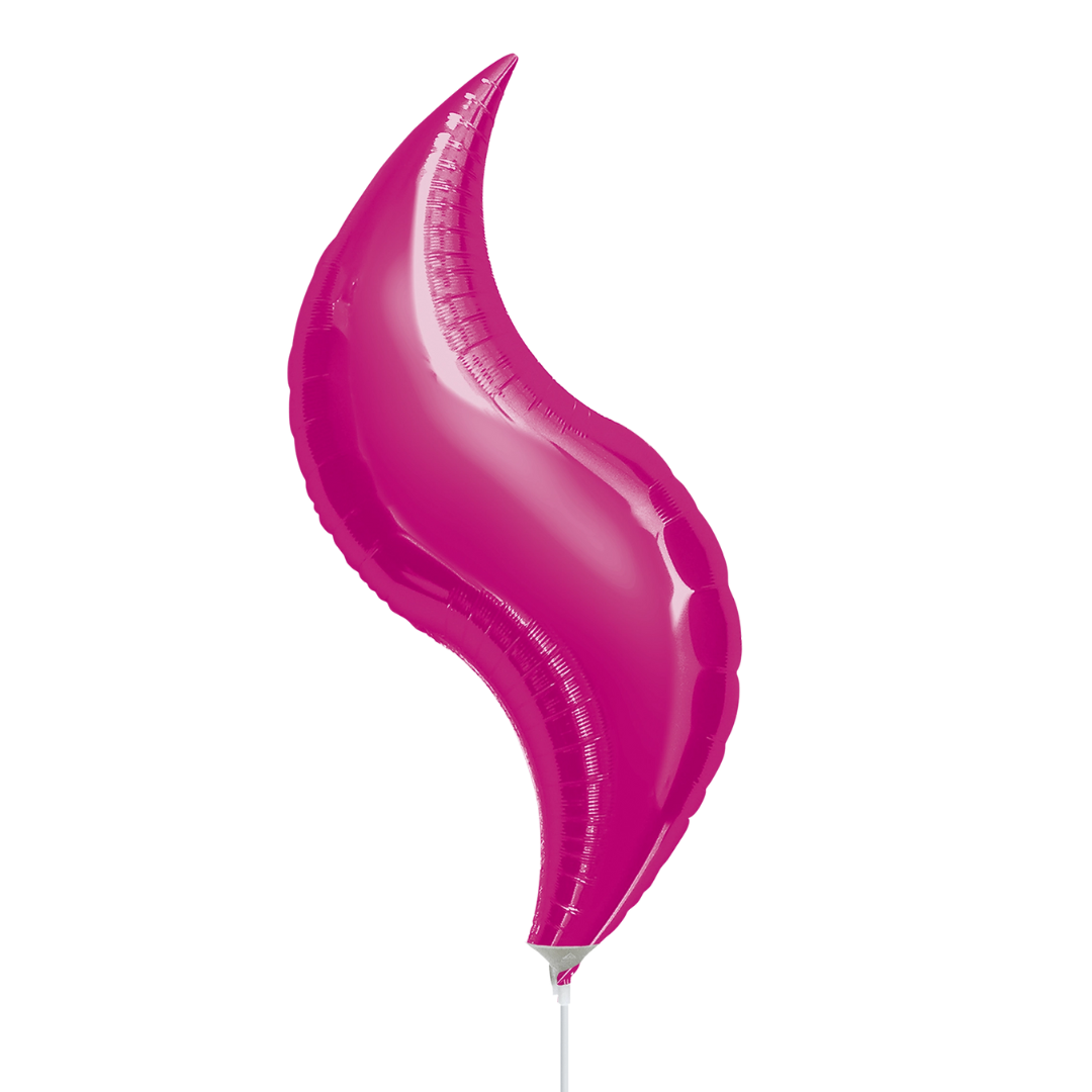 19" Fuchsia Anagram Curve Foil Balloons | 5 Count