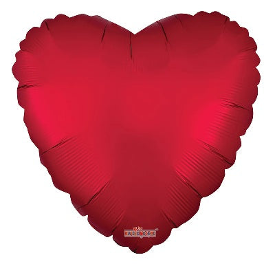 18" Conver SC Solid Heart Matte Red Foil Balloon | Buy 5 Or More Save 20%