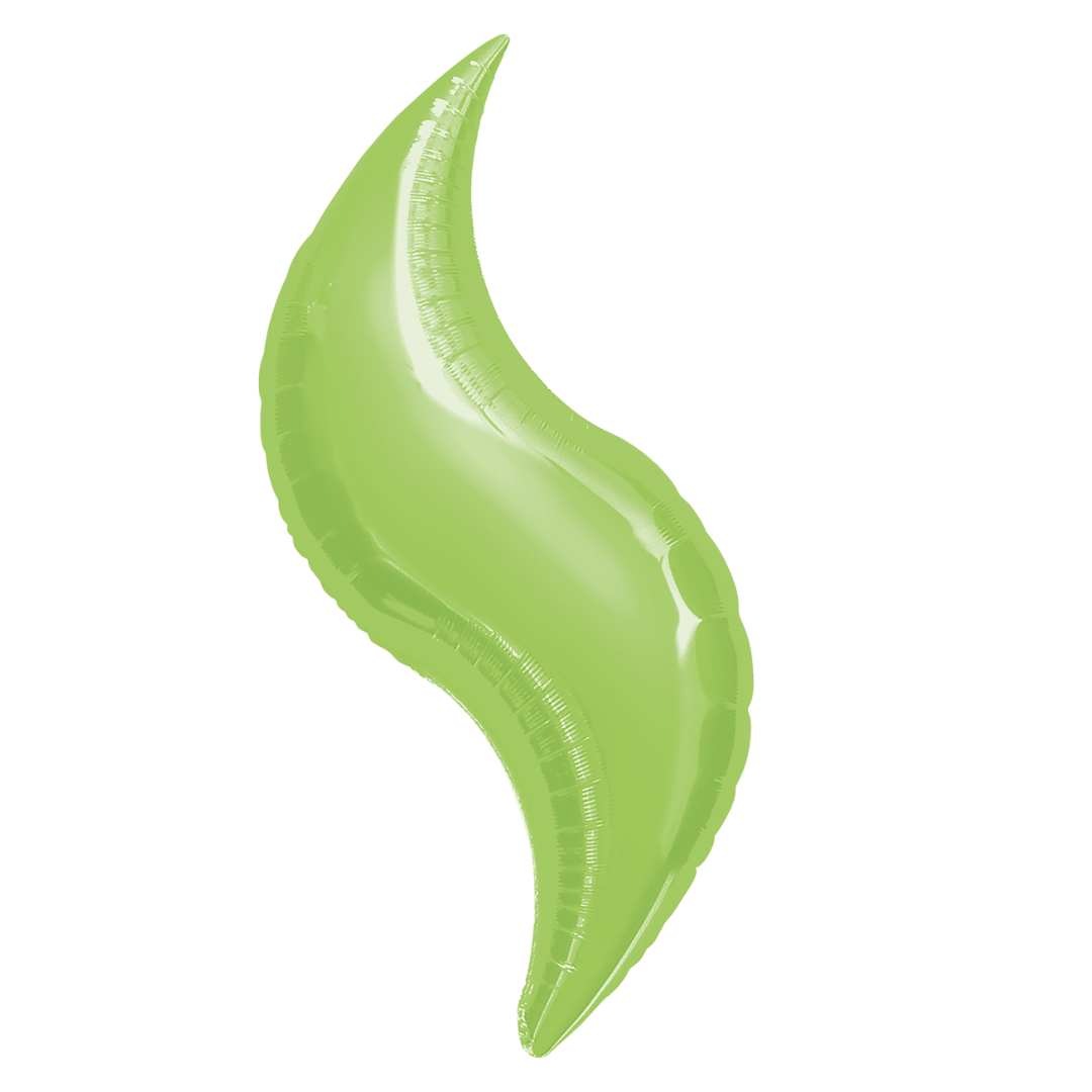 36" Anagram Lime Green Curve Foil Balloons | 3 Count