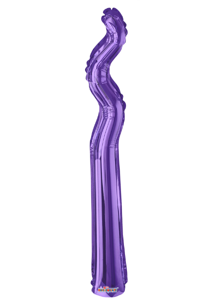 14" Conver Purple Kurly Zig Zag Airfill Foil Balloon | Buy 5 Or More Save 20%