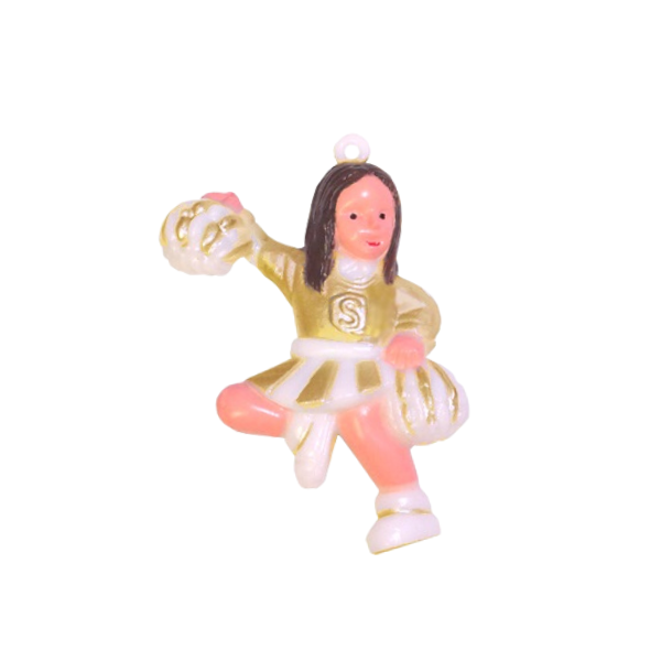Breloque en plastique 3D pom-pom girl ACI Gold 1,75" | 1 pièce