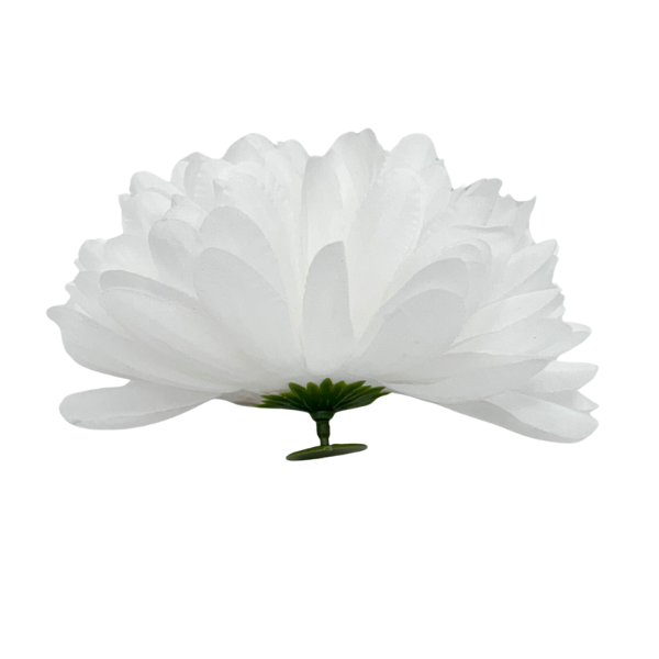 5 1/2" White Artificial Silk Mum - 11 Layers | 1 Count