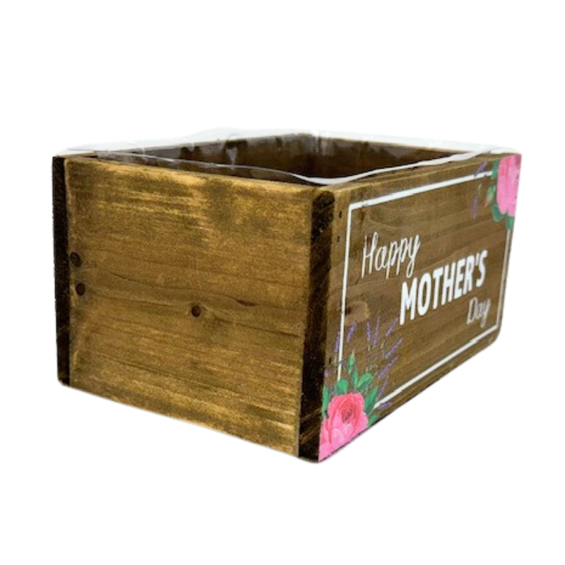 7 3/4" Happy Mother's Day Rectangular Wooden Container