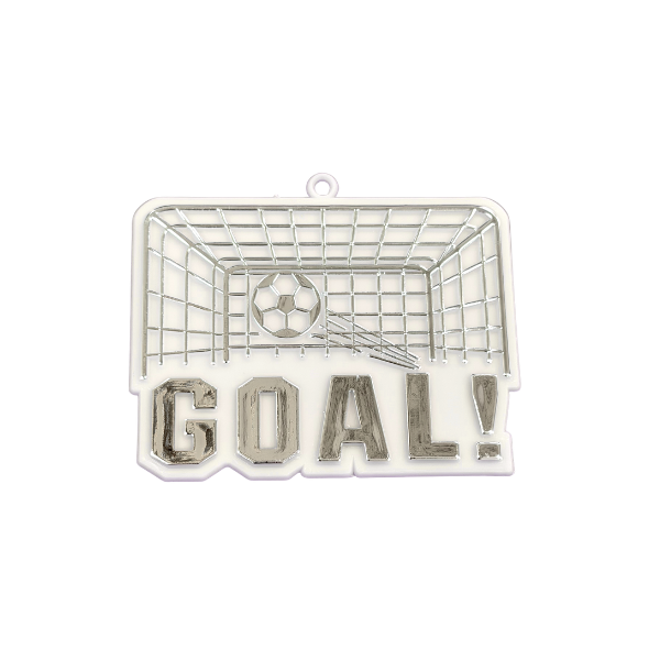 Breloque But de Foot Blanc/Argent 2" ACI | Paquet de 2