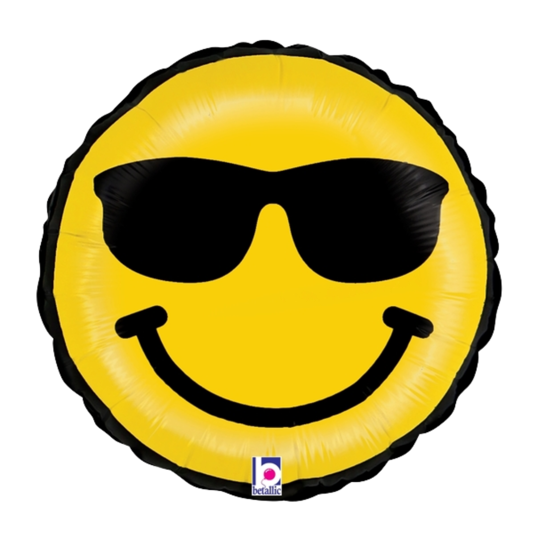 9" Betallic Smiley Dude Airfill Foil Balloon | Buy 5 or More Get 20% off