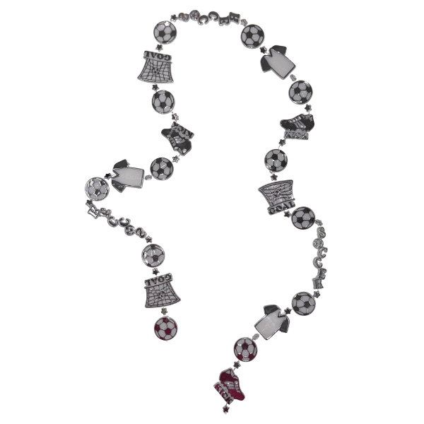 3' ACI Silver Soccer Beaded Charm Garland | 1 Count