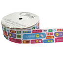 LOL Text Printed Grosgrain Ribbon | 1 1/2 Inches Wide, 25 Yards Long