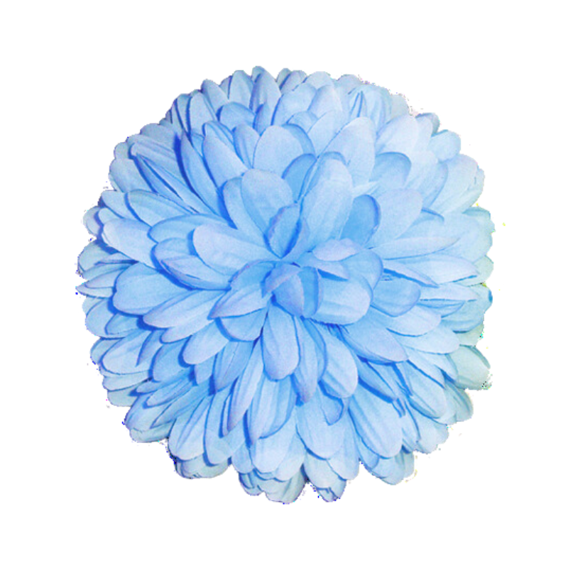 6 1/2" ACI Baby Blue Artificial Silk Mum - 15 Layers | 1 Count