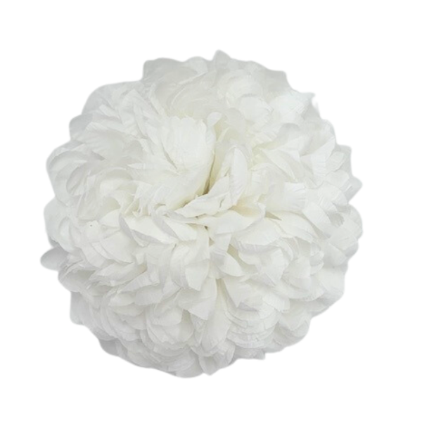8 1/2" ACI White Artificial Silk Mum - 21 Layer | 1 Count