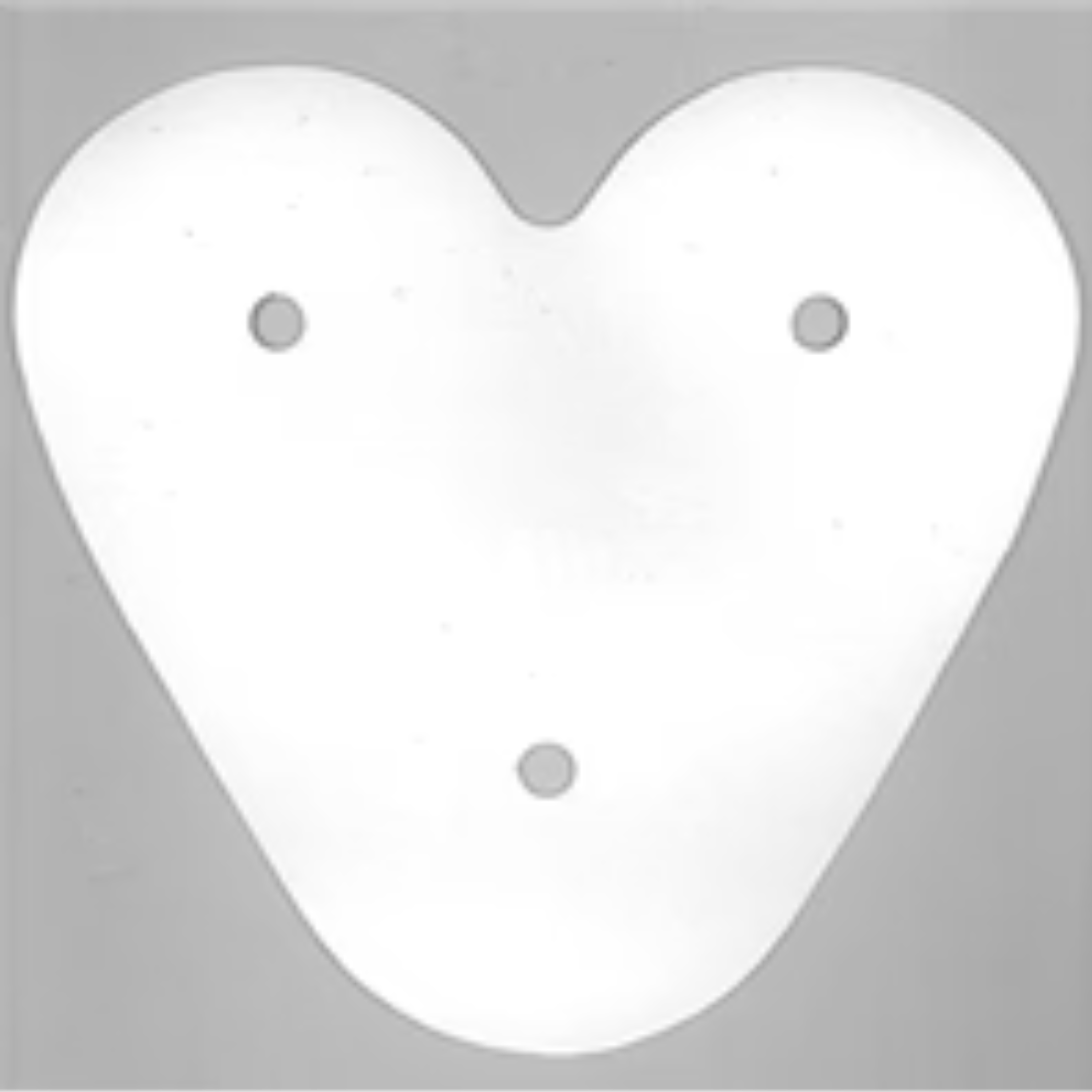 6" Paper Disc Mum Backer Triple Heart White