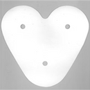 6" Paper Disc Mum Backer Triple Heart White