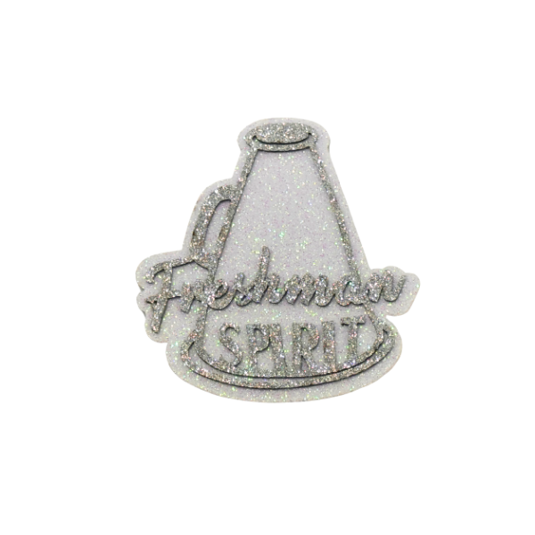 ACI Silver/White Glitter Foam Freshman Assortment Emblems | 3 Count