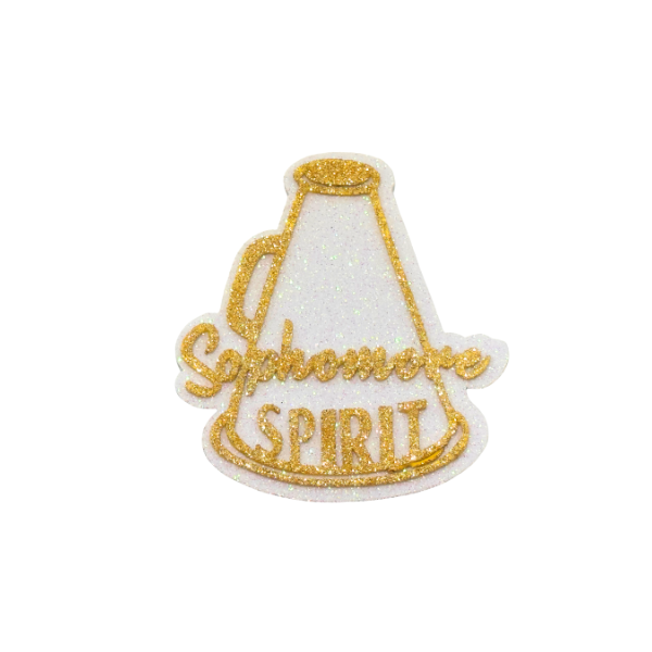 ACI Gold/White Glitter Foam Sophomore Assortment Emblems | 3 Count
