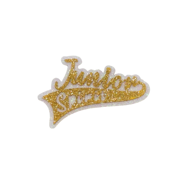 ACI Gold/White Glitter Foam Junior Assortment Emblems | 3 Count