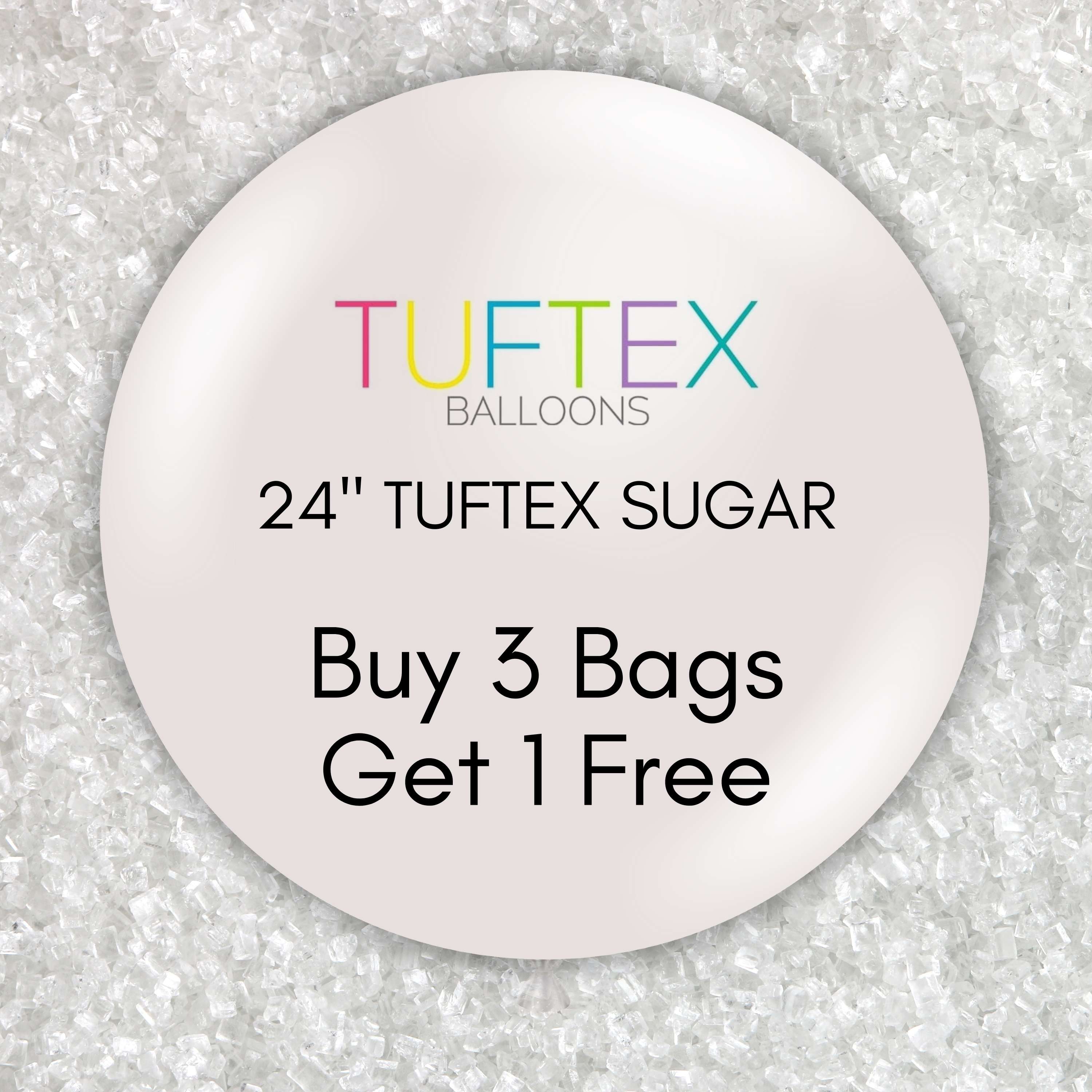 24" TUFTEX Metallic Pearlized Sugar Latex Balloons | 25 Count - Buy 3 Bags, Get 1 Bag Free