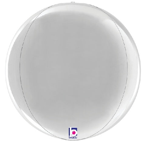 11" Betallic Silver Dimensionals Globe Foil Balloon