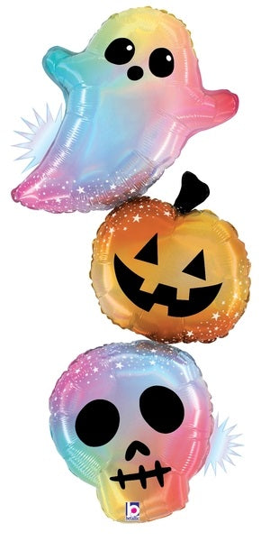 Globo de lámina de trío de Halloween en colores pastel de ópalo de 41" (P14)