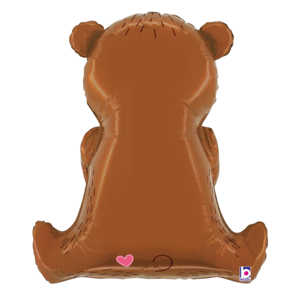 25" Betallic Rose Bouquet Bear Foil Balloon (S2R2) | I Can Float Or Sit!