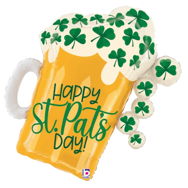 27" Betallic St Pat's Beer Foil Balloon (P26)