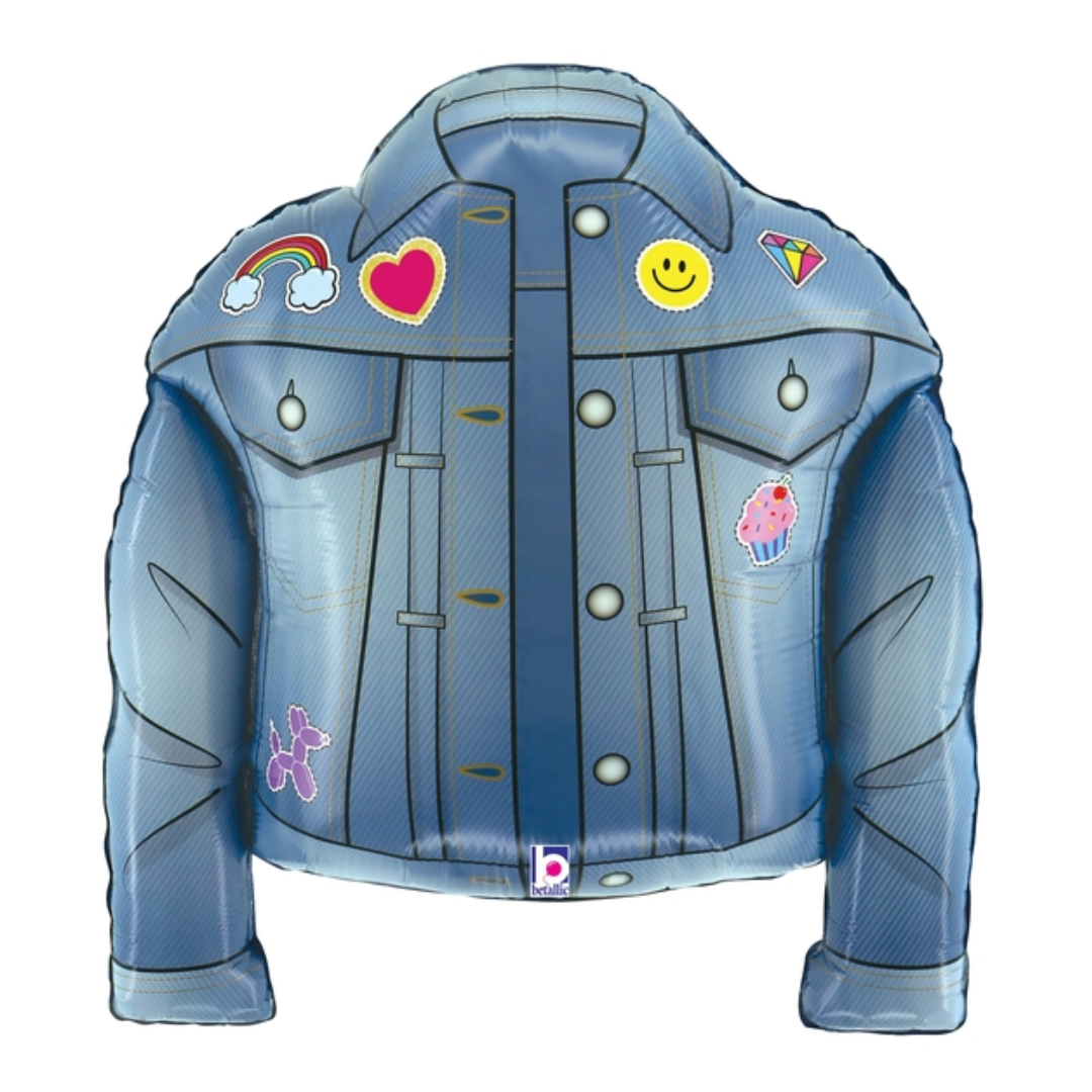 26" Betallic Birthday Denim Patches Jacket Foil Balloon