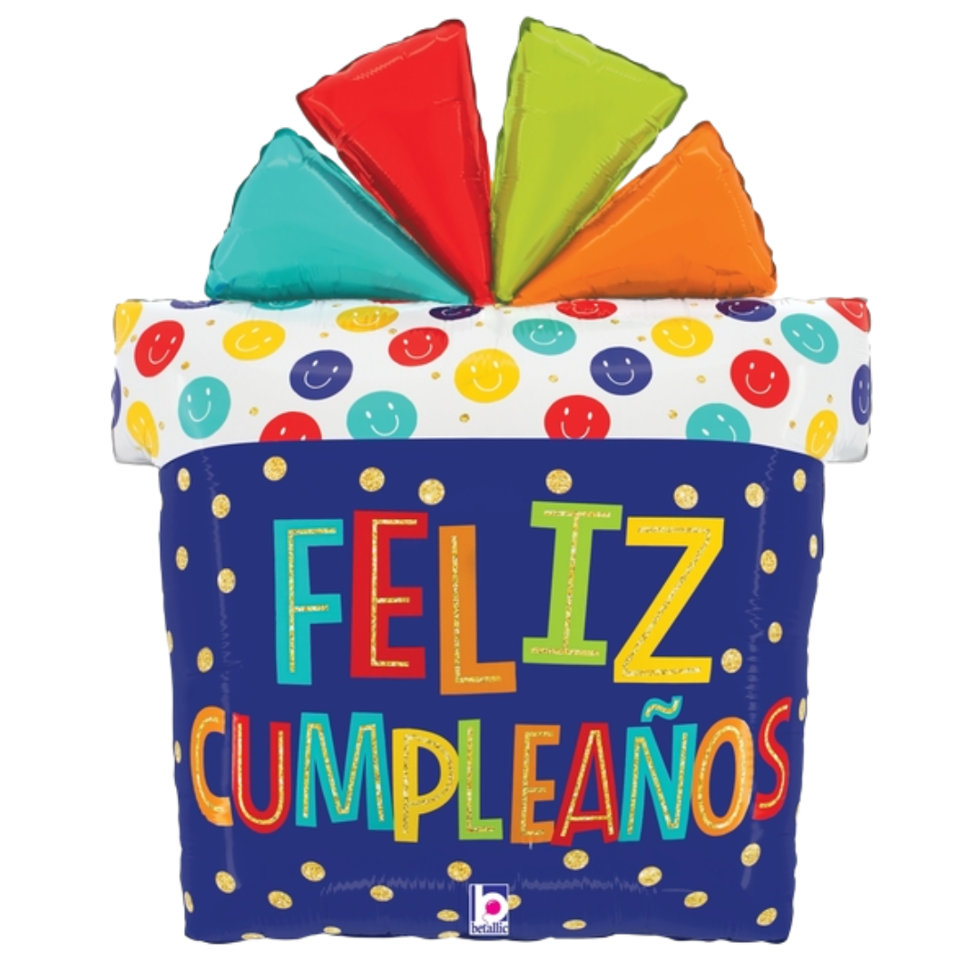 27" Betallic Regalo De Cumpleanos Foil Balloon