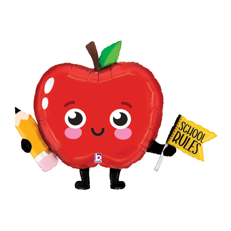 31" Betallic School Rules Apple Foil Balloon