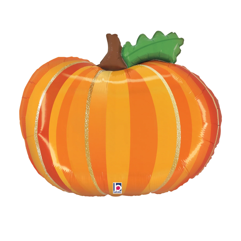 Ballon en aluminium citrouille élégante d'automne Betallic de 23"