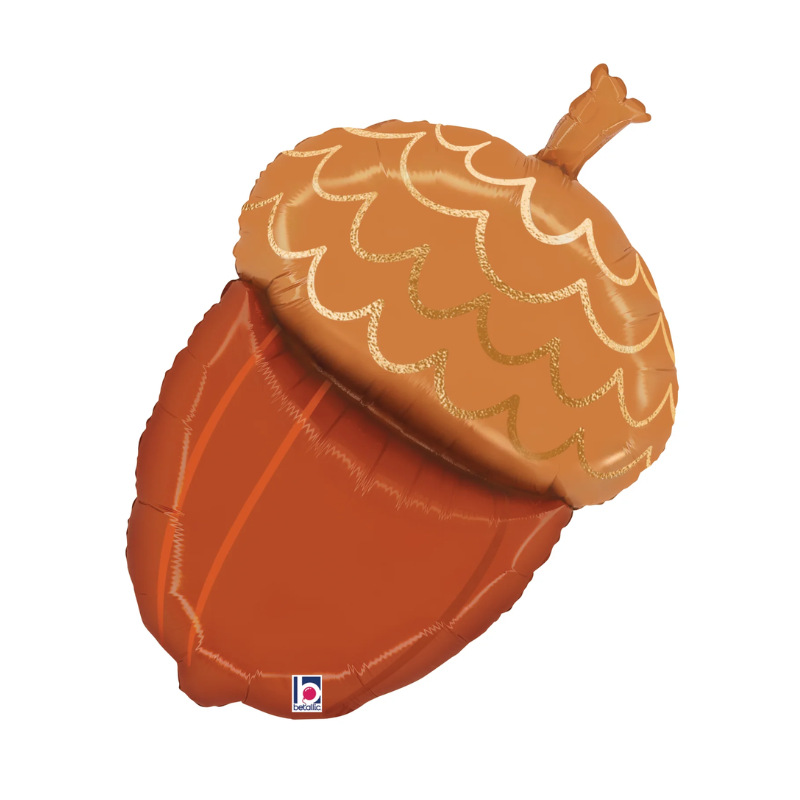 26" Betallic Fall Elegant Acorn Foil Balloon