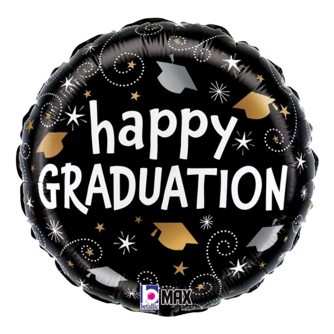 18" Betallic Grad Swirls Foil Balloon (S2R1) | Buy 5 Or More Save 20%
