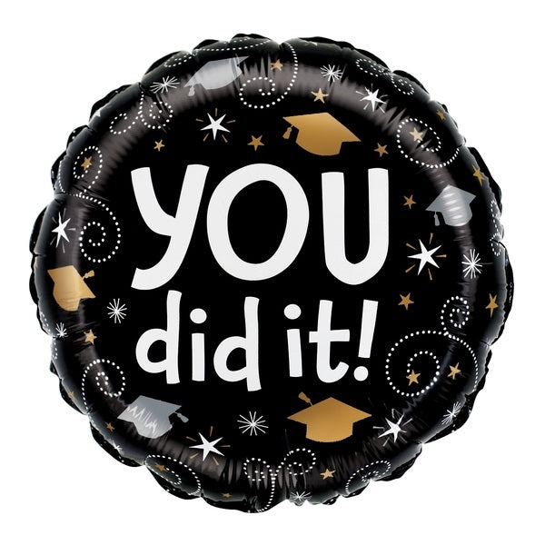 18" Betallic Grad Swirls Foil Balloon (S2R1) | Buy 5 Or More Save 20%