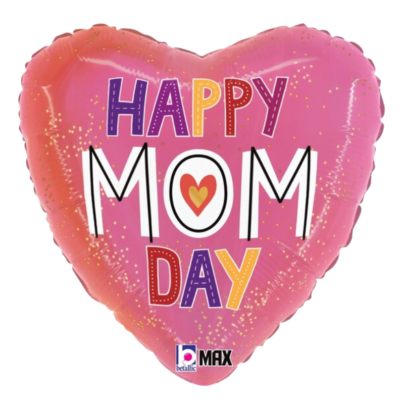 18" Betallic Happy Mom Day Foil Balloon (S1R1) | Buy 5 Or More Save 20%