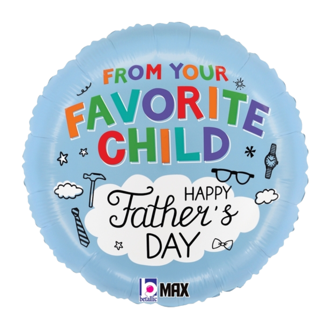 18" Betallic Fav Child Father's Day Foil Balloon (S4R4) | Buy 5 Or More Save 20%