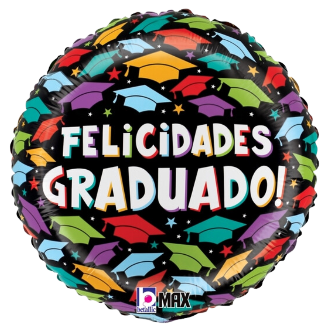 18" Betallic Gorros De Graduación Brillantes Foil Balloon (S2R1) | Buy 5 Or More Save 20%
