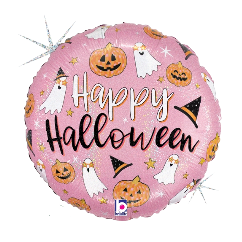 18" Betallic Halloween Disco Party Holographic Foil Balloon | Buy 5 Or More Save 20%
