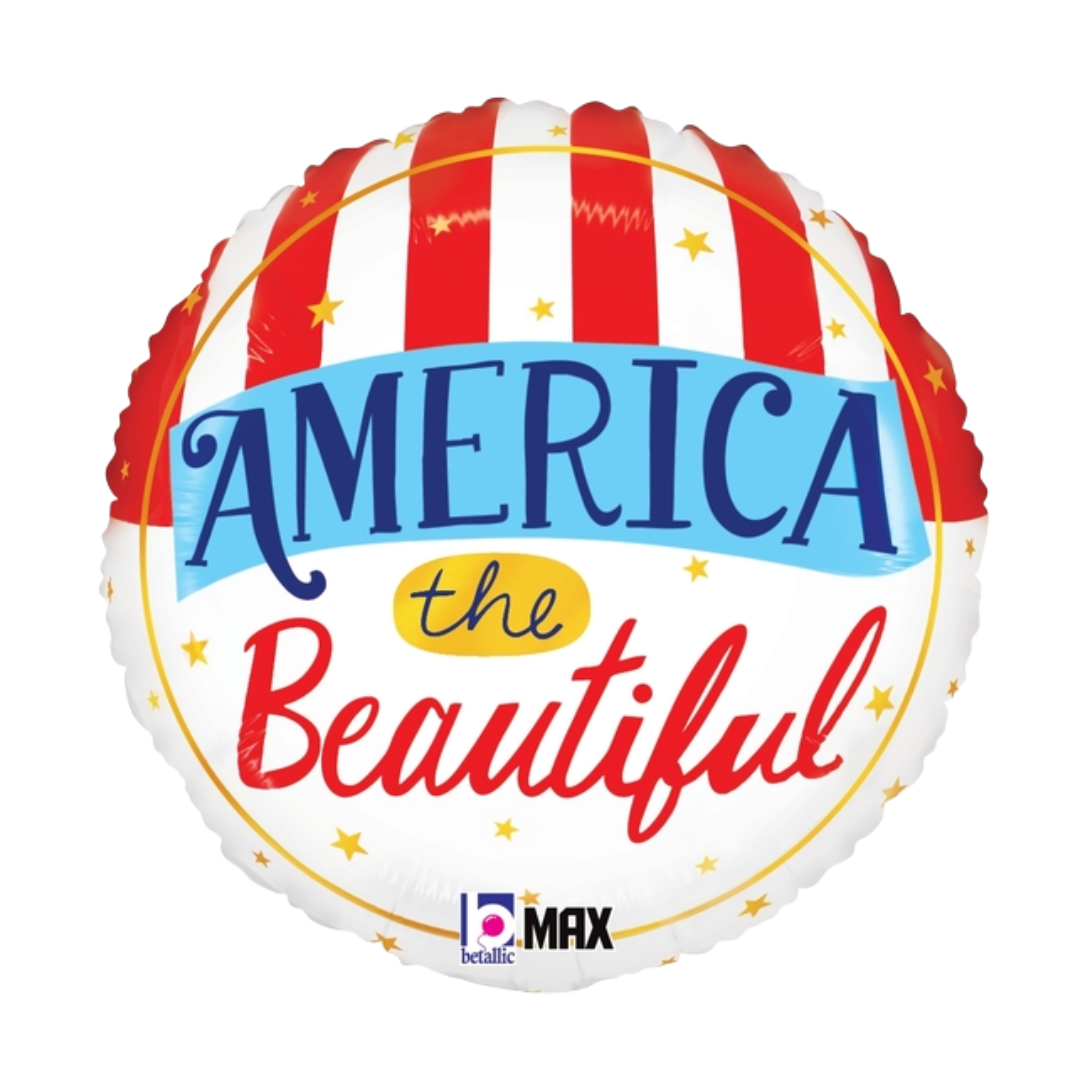 18" Betallic America The Beautiful Foil Balloon | Buy 5 Or More Save 20%