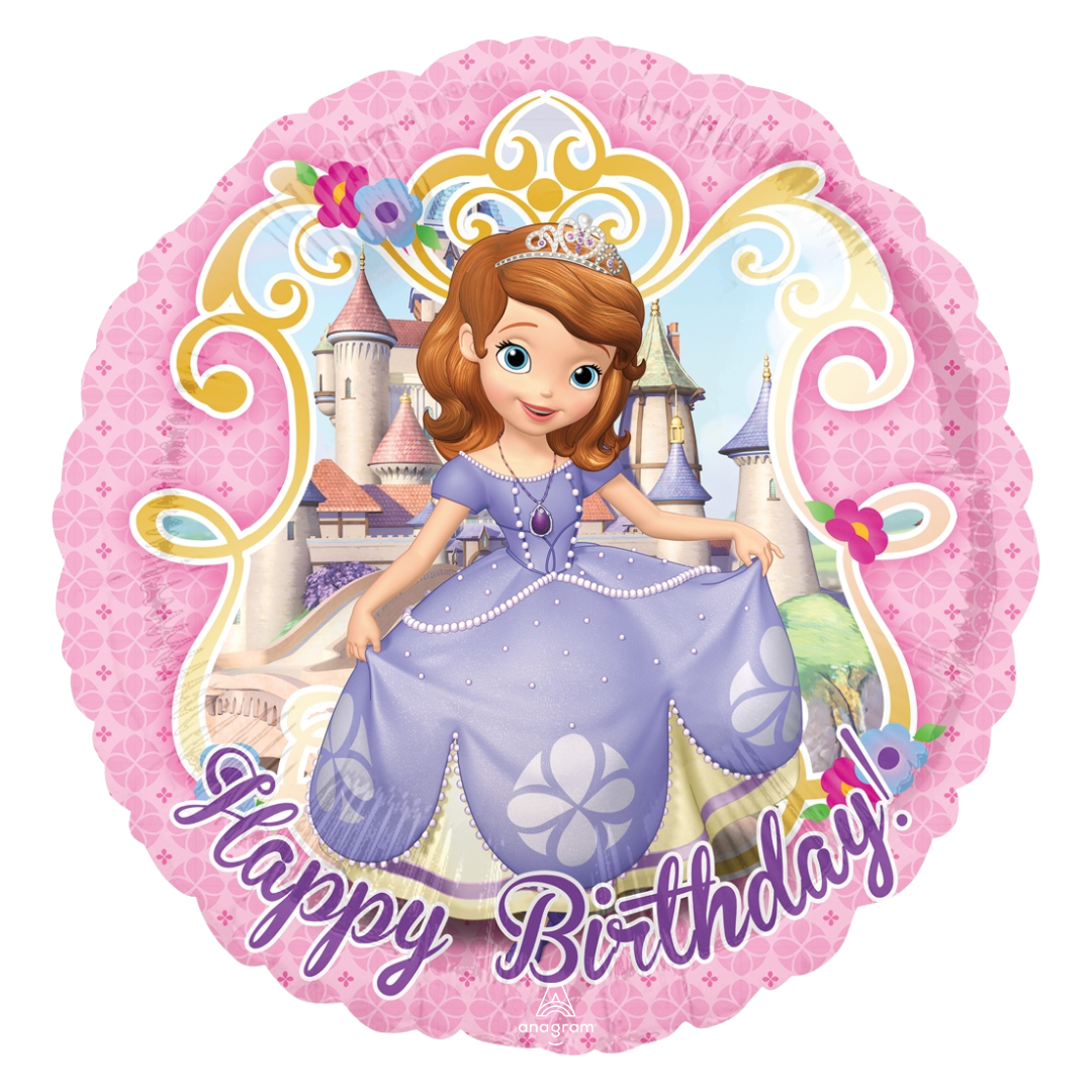 17" Anagram Sofia the First Birthday Foil Balloon | Clearance - Final Sale!