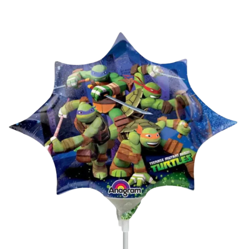 14" Anagram Teenage Mutant Ninja Turtles Airfill Foil Balloon | Clearance - Final Sale!