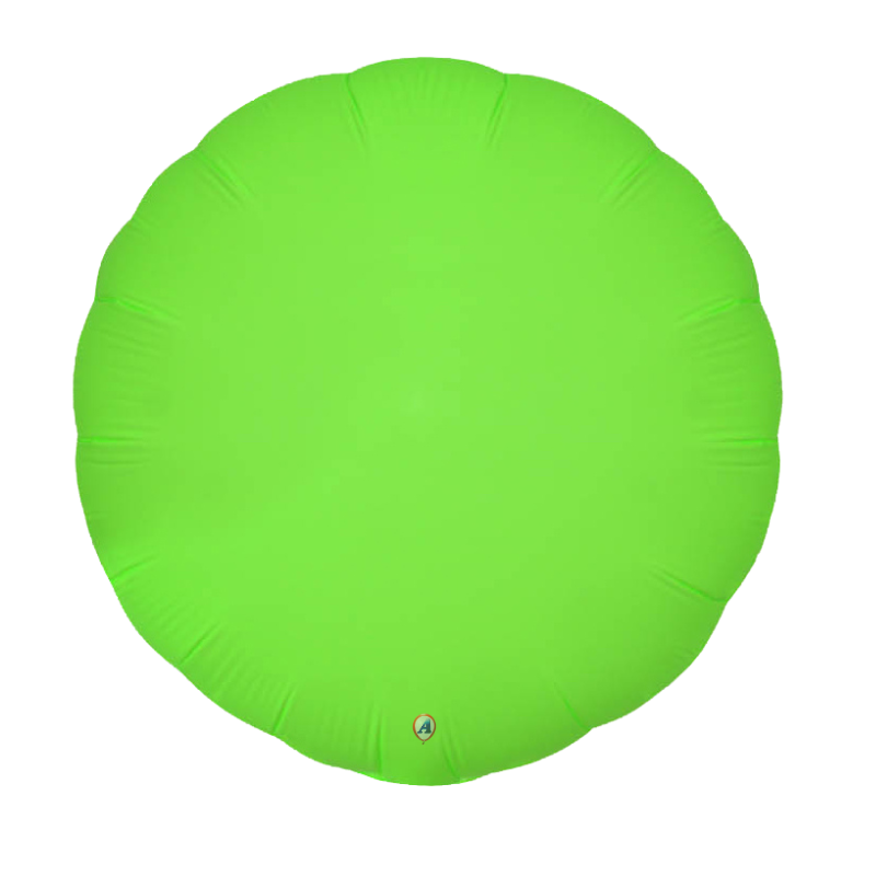 20" AAB Blazing Neon Green Round Non Foil Balloon - Black Light Reactive! | Buy 5 Or More Save 20%