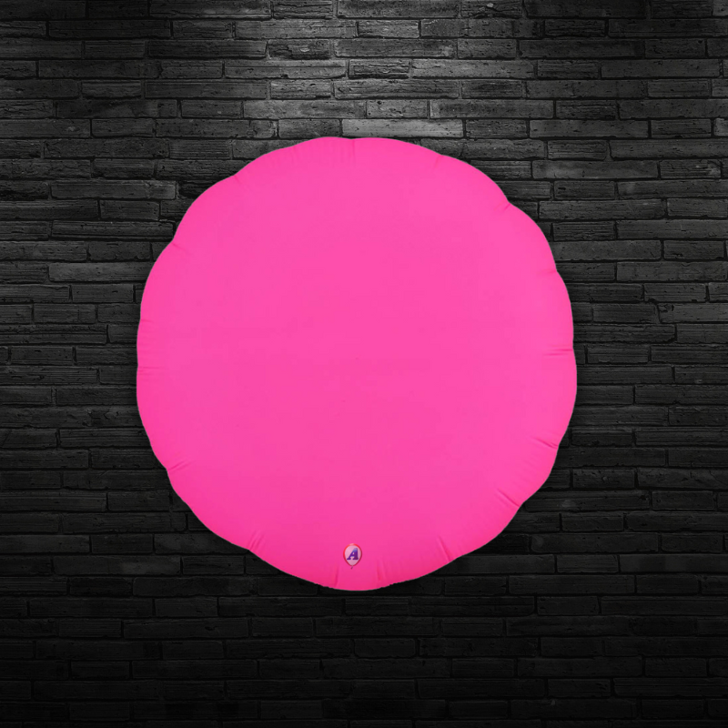 20" AAB Blazing Neon Magenta Round Non Foil Balloon - Black Light Reactive! | Buy 5 Or More Save 20%