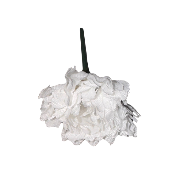 1" White Artificial Silk Mum - 5 Layers | 24 count