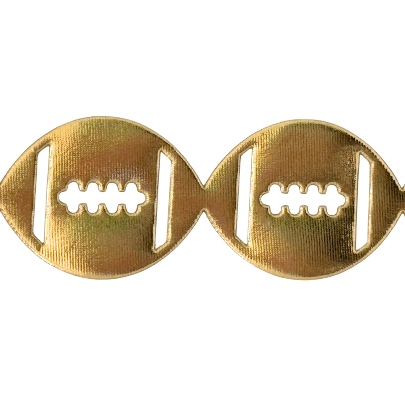 2" Gold Metallic Football Die Cut Ribbon Garland - 2" Wide x 36" Long | 1 Count