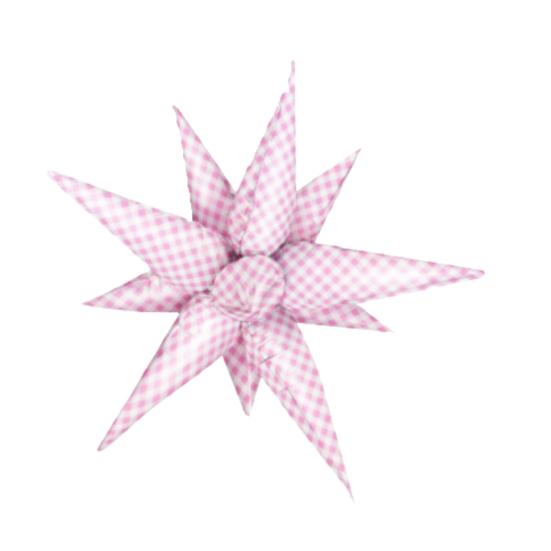 40" Burst Party Co. Pink Gingham Starburst Foil Airfill Balloon | 1 Count
